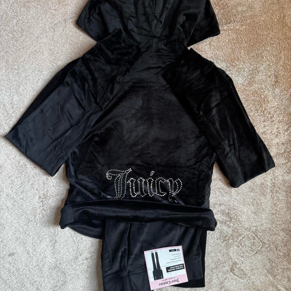 Juicy Couture Black Velour Set